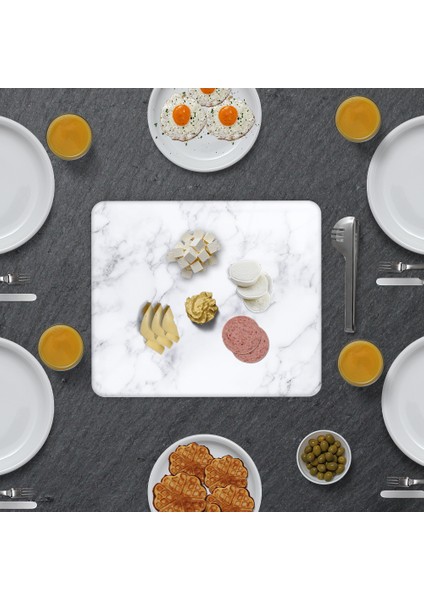 Cam Sunum Standı | Klasik Mermer Desenli | 29cm x 34cm