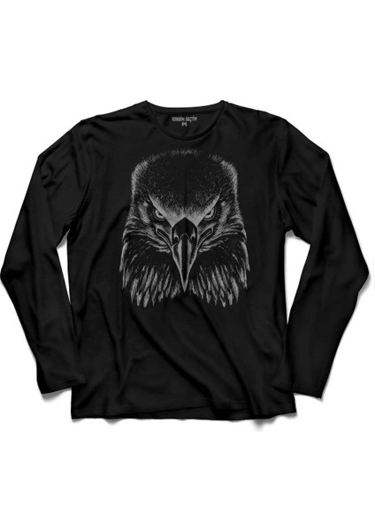 Beşiktaş Kartal Kafa Black Eagle Head Uzun Kollu Tişört Baskılı Çocuk T-Shirt