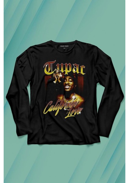 Tupac 2pac Shakur Rap Musicwest Coast 90S Rap Uzun Kollu Tişört Baskılı Çocuk T-Shirt