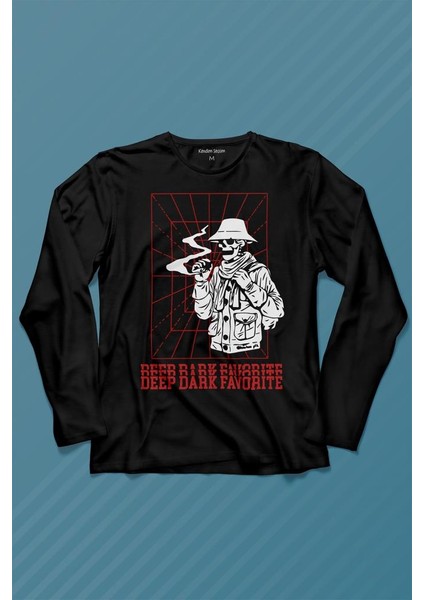 Kuru Kafa Deep Dark Uzun Kollu Tişört Baskılı Çocuk T-Shirt