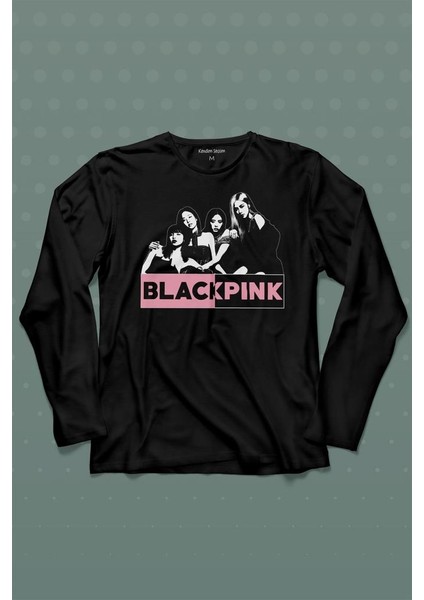 Black Pink Grubu Karakterleri Sanatçıları Uzun Kollu Tişört Baskılı Çocuk T-Shirt