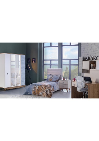 Mavenna 3 Kapılı Gardırop Beyaz