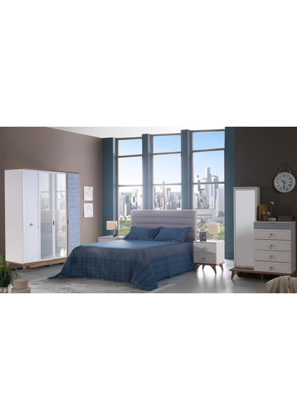 Mavenna 4 Kapılı Gardırop Beyaz