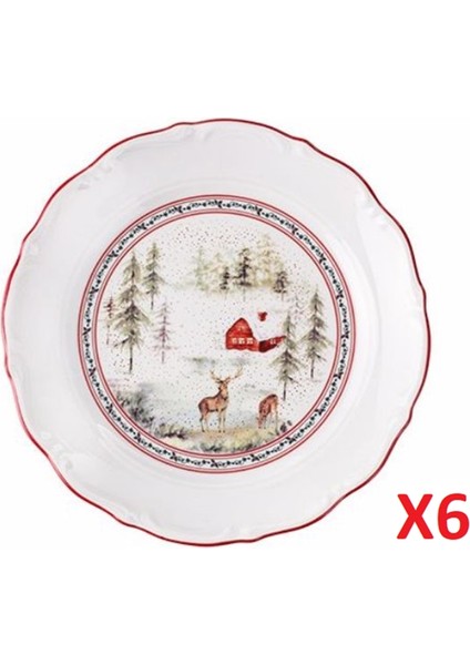 Caribou Düz Tabak 19CM 6'lı 04AP022128