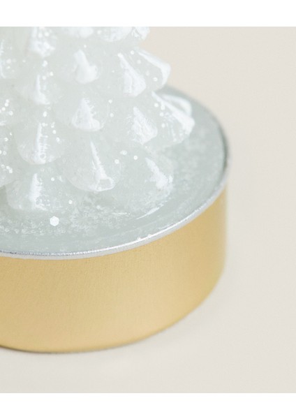 Köknar Ağacı Şeklinde Gri Mum 6’lı Set fırsatları