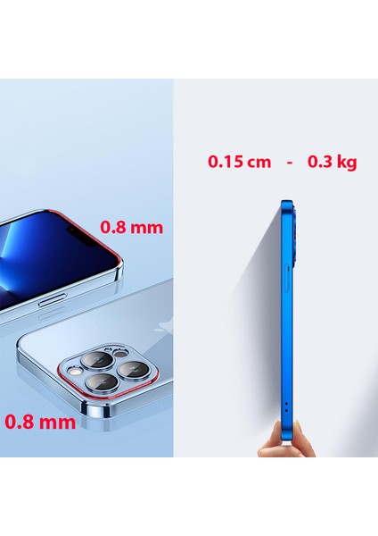 iPhone 14 Pro (6.1) Kılıf 3D Kamera ve Lens Mercek Korumalı Ultra Lüks Razer Plating Case