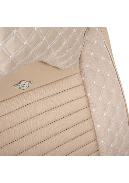 Audi A8 Serisi Uyumlu Lüks Deri Oto Koltuk Kılıfı Ön/arka Set Elit Bej indirimleri