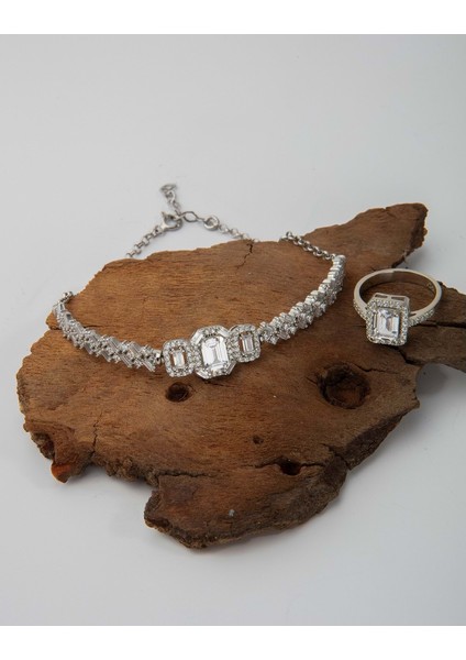 Baget Taşlı Yüzük Bileklik Kombin fiyatları