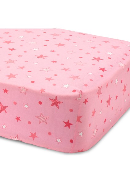 Fitted Pembe Yıldız Bebek Çarşafı 50x90 modelleri