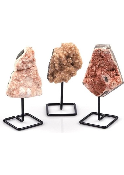 Hevlandite - Stilbite (Zeolit) Doğal Taş Standlı Parça