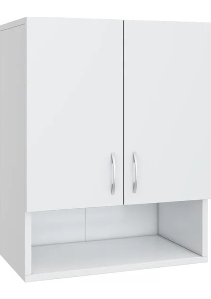 2 Kapaklı Çok Amaçlı Tek Raflı Banyo ve Mutfak Dolabı 60x30x70 cm modelleri