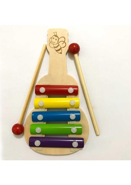 Alya Toys Ahşap 5 Li Gitar Ksilefon