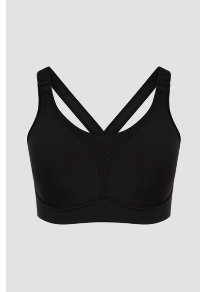 Siyah Cross Back Spor Sütyeni