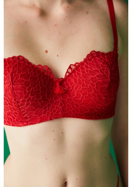 Kırmızı Lotus Lace Sütyen fiyatları