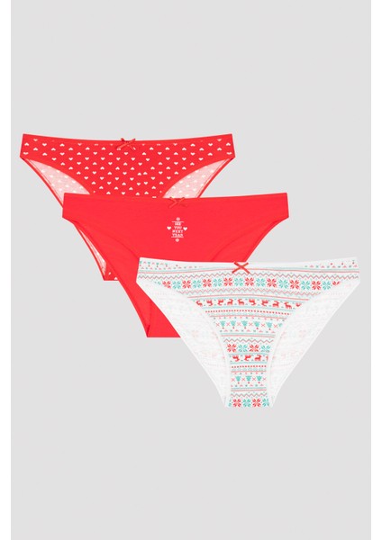 Çok Renkli 3'lü Slip Külot