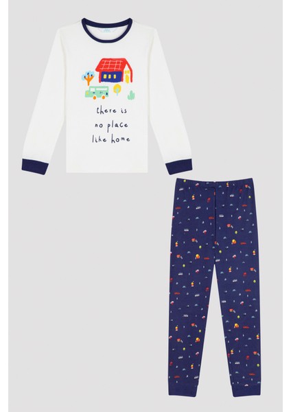 Kahve Erkek Çocuk Like Home Termal Pijama Takımı