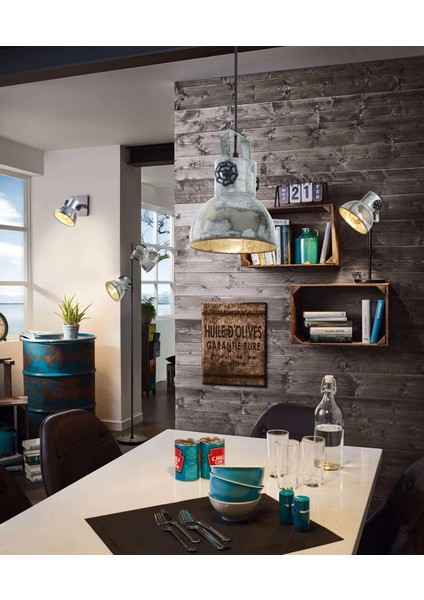 49718 Barnstaple Masa Lambası,kahverengi-Patina, Siyah. fırsatları