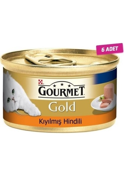 Kıyılmış Hindili Yetişkin Kedi Konservesi 85 gr 6 Adet
