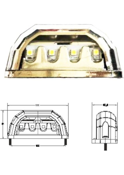 Üniversal Kamyon Tır Dorse LED Plaka Lambası fiyatları
