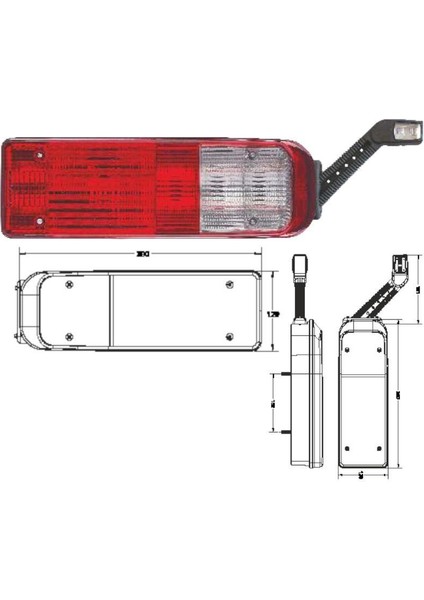 Üniversal Dorse Stop Lambası Soketli - Petekli Cam fiyatları