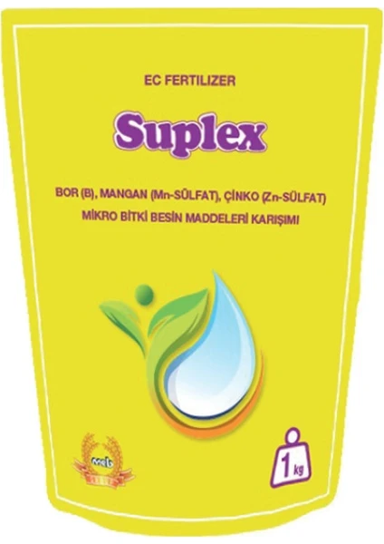 Mebor Suplex Toz Yaprak Gübresi 1 Kg, Bor, Mangan, Çinko Içerir