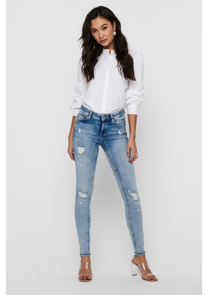 Pamuklu Normal Bel Skinny Fit Onlblush Jeans Bayan Kot Pantolon 15223417