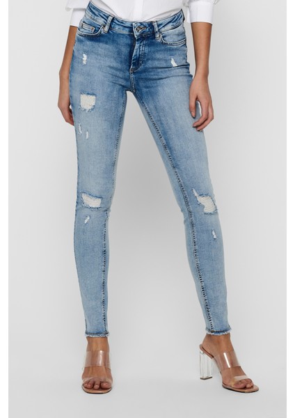 Pamuklu Normal Bel Skinny Fit Onlblush Jeans Bayan Kot Pantolon 15223417 fırsatları