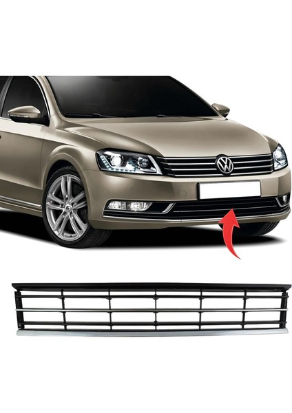 Volkswagen Passat B7 2010 - 2015 Orta Izgara Highline Çift Nikelajlı - 3AA853671B