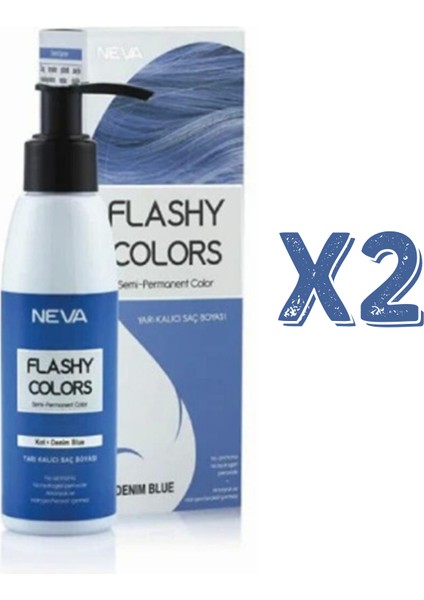 Flashy Colors Yarı Kalıcı Saç Boyası 100 Ml Kot Rengi 2 Adet