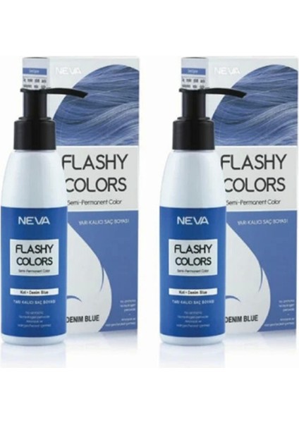 Flashy Colors Yarı Kalıcı Saç Boyası 100 Ml Kot Rengi 2 Adet