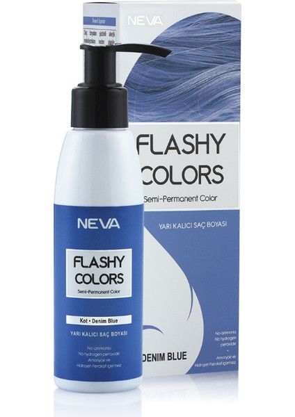 Flashy Colors Yarı Kalıcı Saç Boyası 100 Ml Kot Rengi 2 Adet