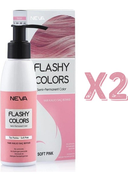 Flashy Colors Yarı Kalıcı Saç Boyası 100 Ml Toz Pembe 2 Adet