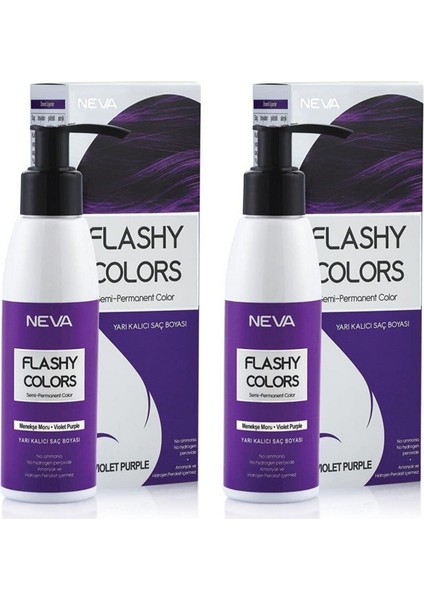 Flashy Colors Yarı Kalıcı Saç Boyası 100 Ml Menekşe Moru 2 Adet