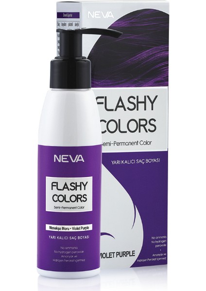 Flashy Colors Yarı Kalıcı Saç Boyası 100 Ml Menekşe Moru 2 Adet