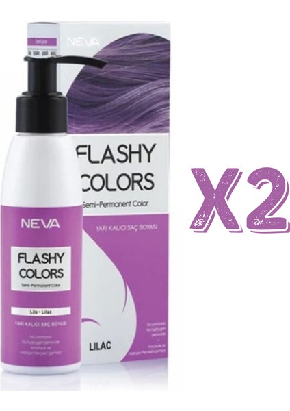 Flashy Colors Yarı Kalıcı Saç Boyası 100 Ml Lila 2 Adet