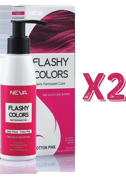 Flashy Colors Yarı Kalıcı Saç Boyası 100 Ml Şeker Pembe 2 Adet