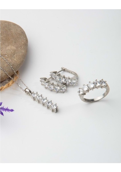 Beş Taş Gümüş Takı Seti fiyatları