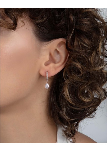 Damla Taş Sallantılı Gümüş Küpe