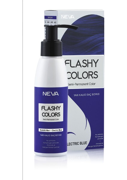 Flashy Colors Yarı Kalıcı Saç Boyası 100 Ml Elektrik Mavi 3 Adet