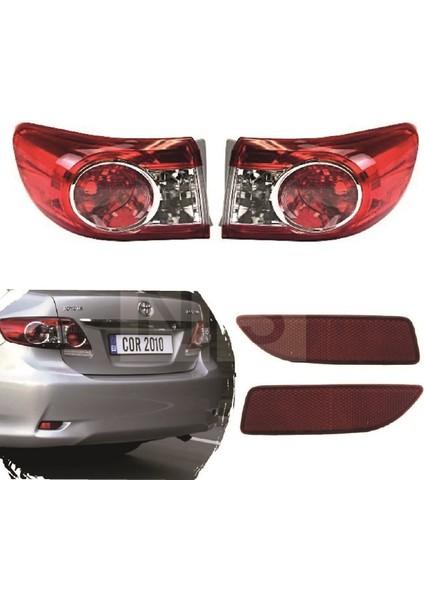 Toyota Corolla Arka Sağ Sol Stop Reflektör Takım 2010-2012