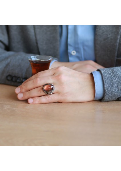 Faset Zultanit Taşlı Kral Tacı Tasarım 925 Ayar Gümüş Erkek Yüzük fiyatları