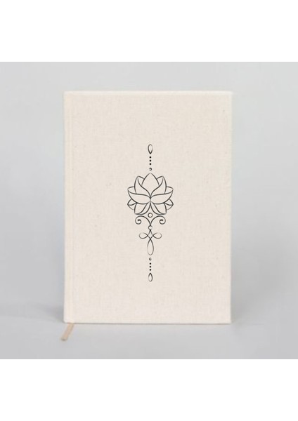 Arya Desing Aryadesigntr Nilüfer Çiçeği Desenli Kanvas Defter