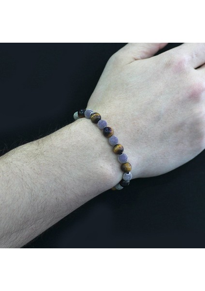 Kaplangözü Metal Kombinli Küre Kesim Doğal Taş Bileklik fiyatları