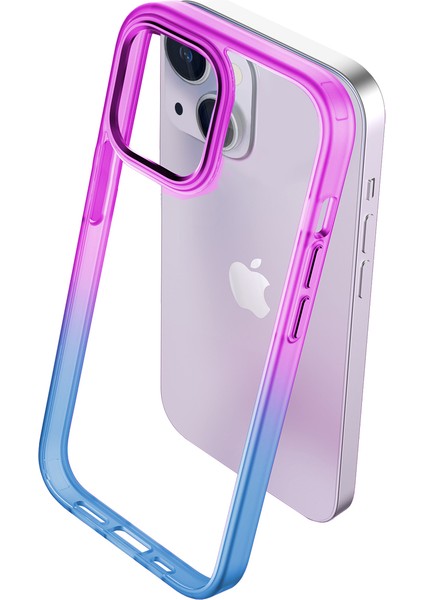 Buff iPhone 14 Air Bumper Rainbow Kılıf Pink Blue modelleri
