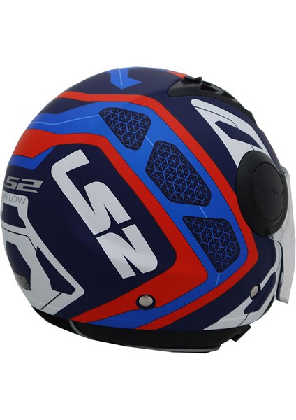 Kask Ls2 Aırflow Androıd Mat Mavi-Kırmızı