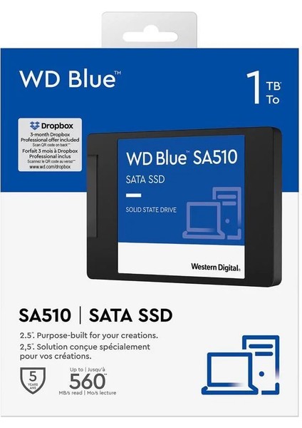 Wd Blue Sa510 1TB 560MB Sata SSD