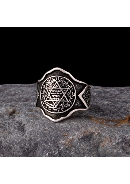 925 Ayar Gümüş Mührü Süleyman Model Yüzük fiyatları