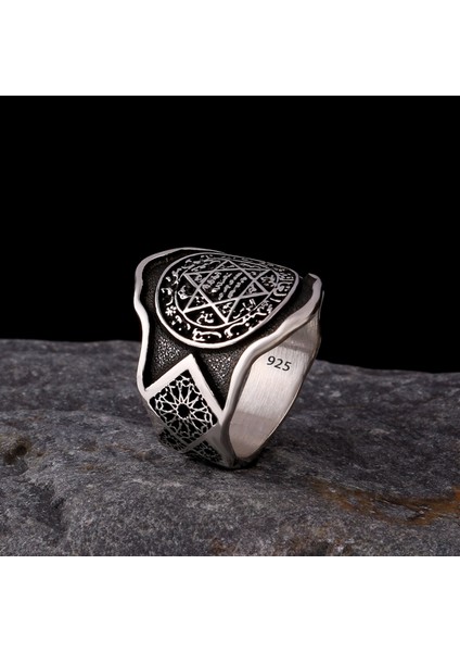 925 Ayar Gümüş Mührü Süleyman Model Yüzük modelleri