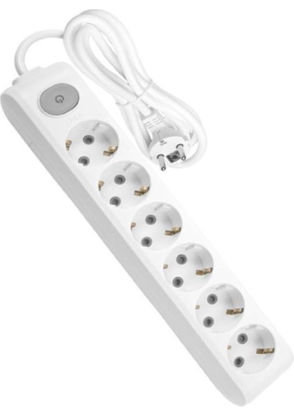 Multi-Let 6'lı Anahtarlı Kablolu Priz 2 Mt. Beyaz fiyatları