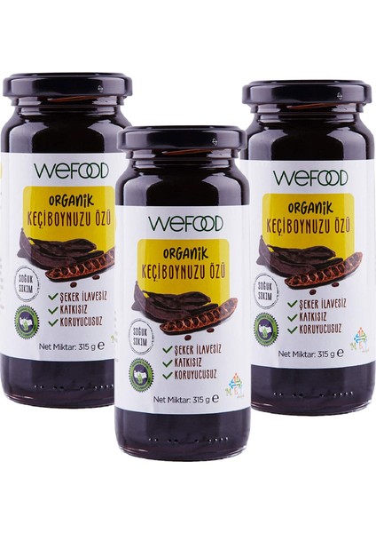 Organik Keçiboynuzu Özü 315 gr (Soğuk Sıkım) 3'lü